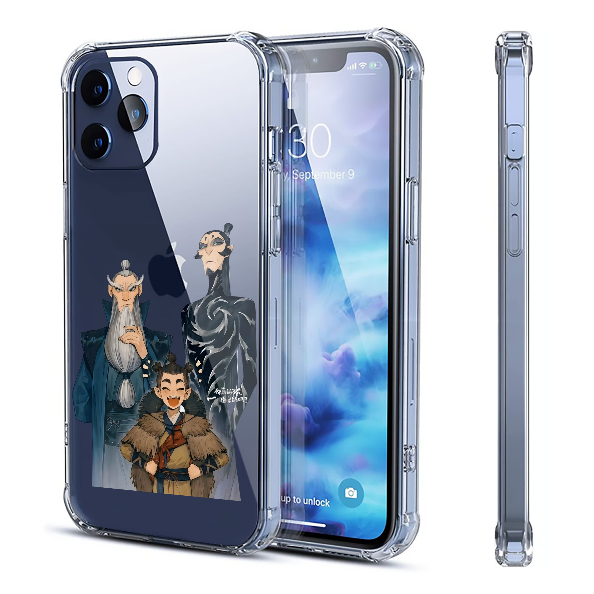 （画像用） Ne Zha 2 ナタ 魔童の大暴れ 【iPhone 12シリーズ対応】透明スマホケース（クリアソフトケース）